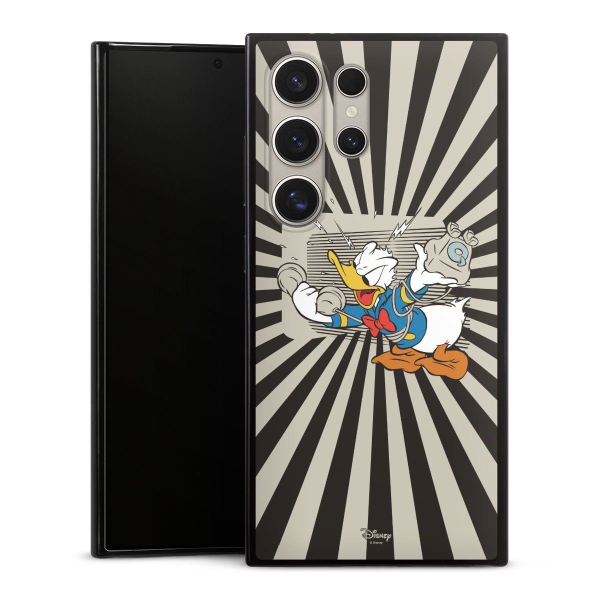 Galaxy S24 Ultra Handy Slim Case extra dünn Silikon Handyhülle schwarz Hülle Donald Duck Disney Official Licensed Product Silikon Slim Case