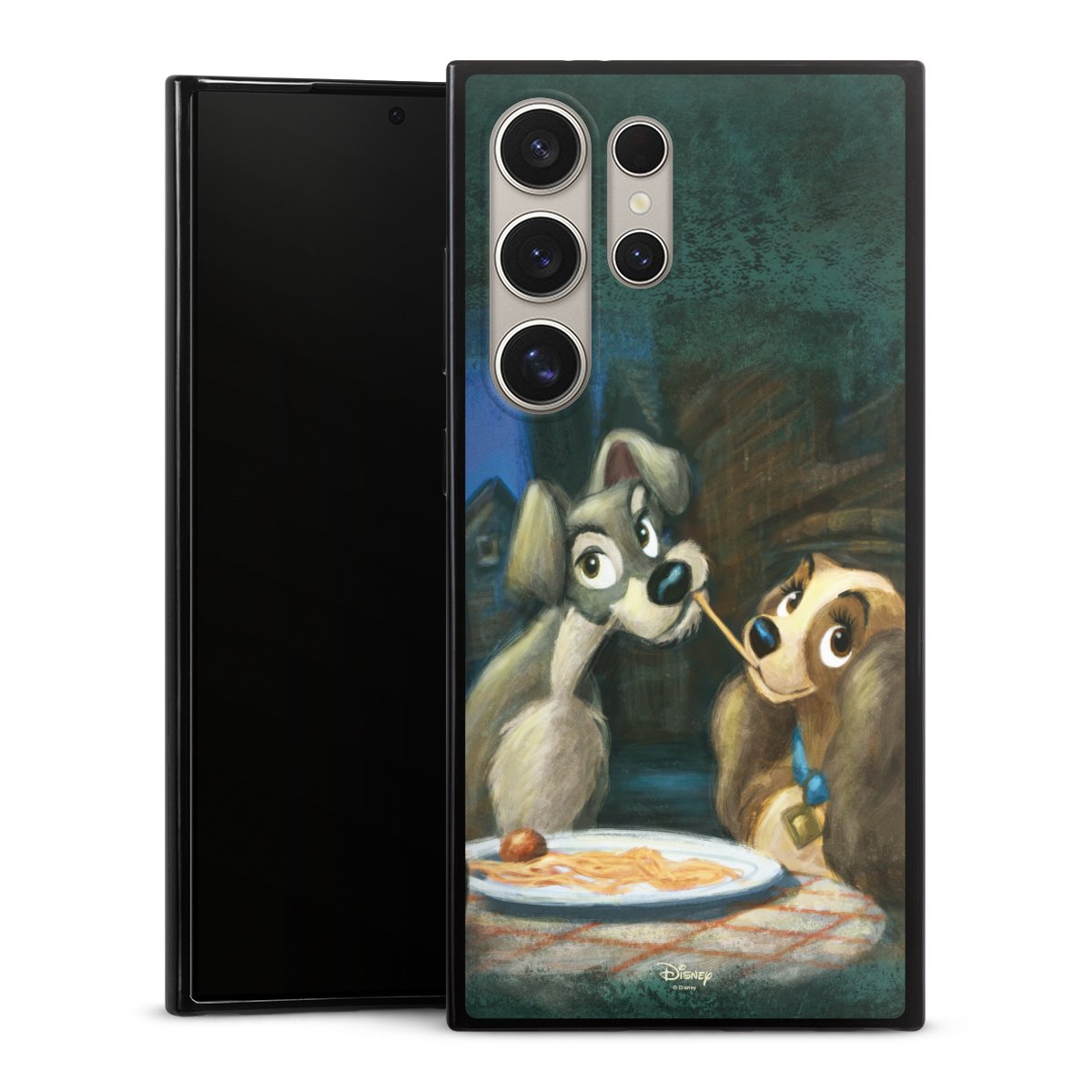 Galaxy S24 Ultra Handy Slim Case extra dünn Silikon Handyhülle schwarz Hülle Lady And The Tramp Official Licensed Product Disney Silikon Slim Case