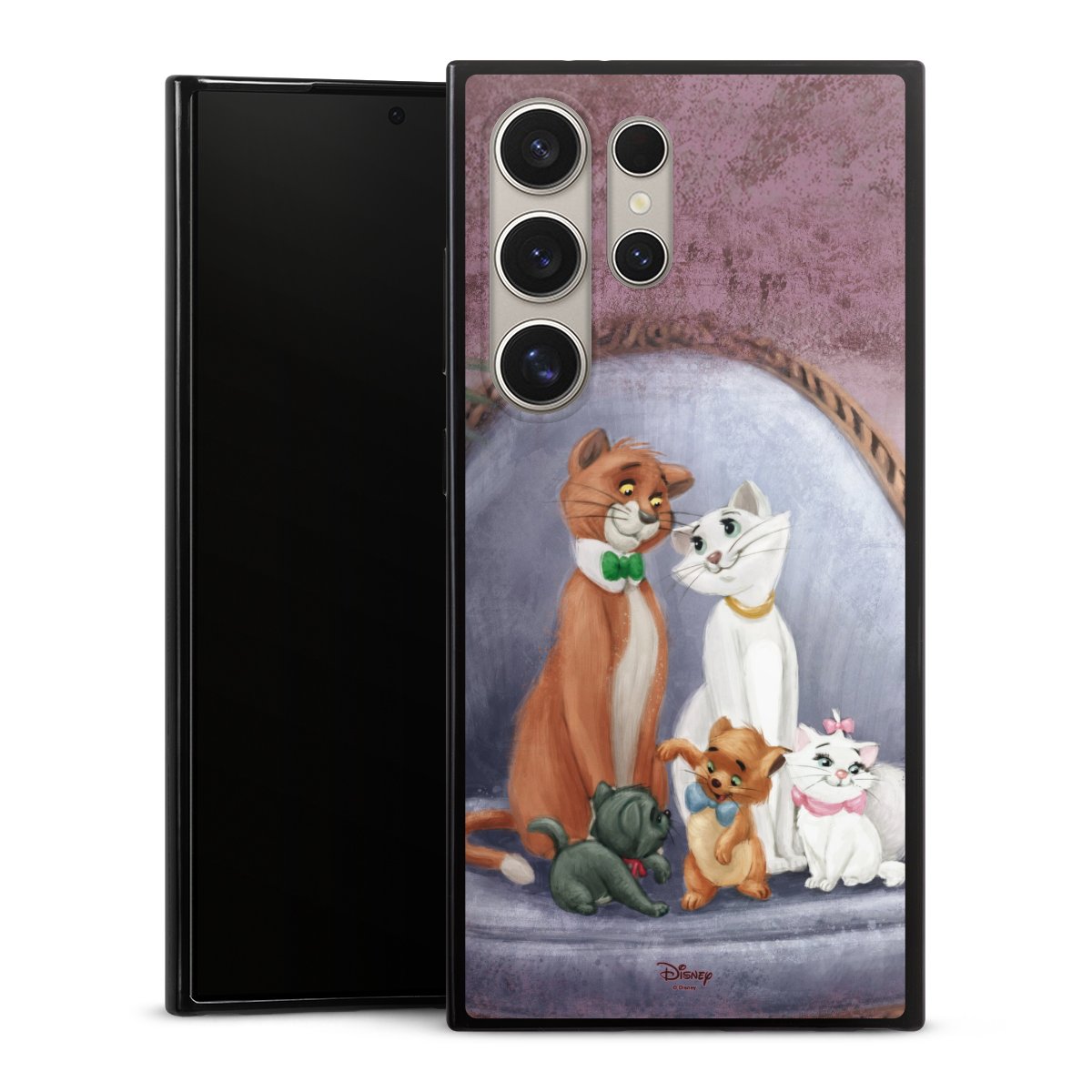 Galaxy S24 Ultra Handy Slim Case extra dünn Silikon Handyhülle schwarz Hülle Official Licensed Product Disney Aristocats Silikon Slim Case