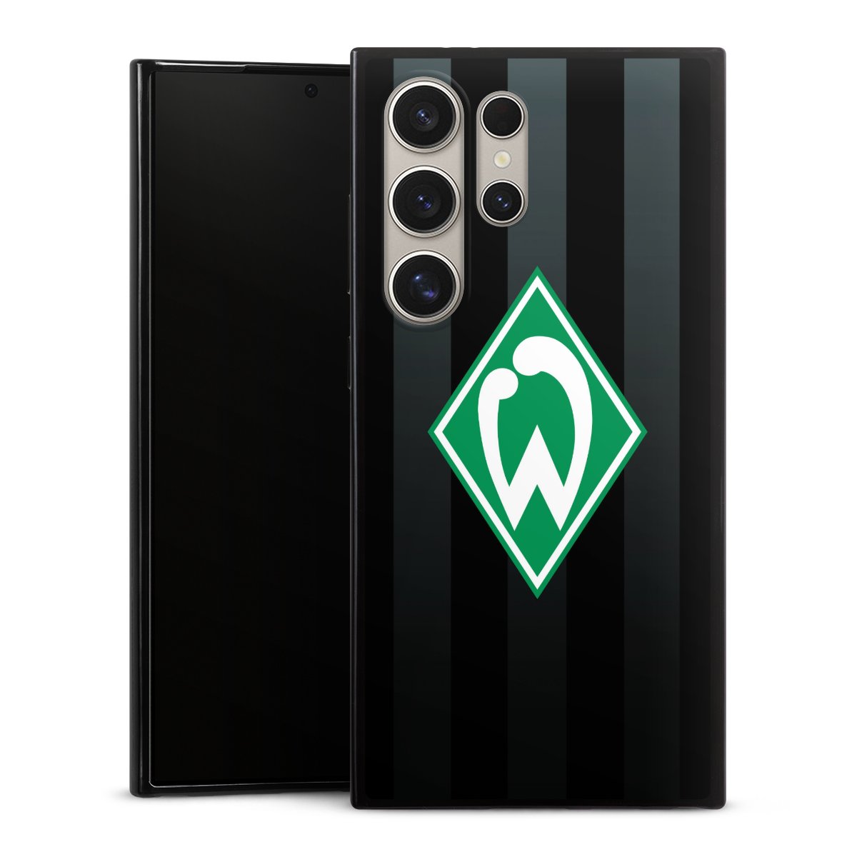 Galaxy S24 Ultra Handy Slim Case extra dünn Silikon Handyhülle schwarz Hülle Stripes Sv Werder Bremen Official Licensed Product Silikon Slim Case