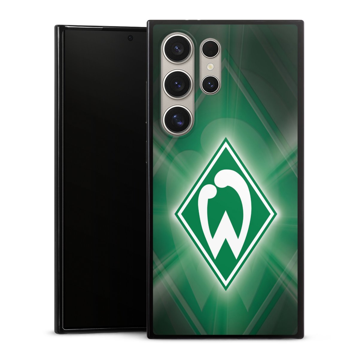 Galaxy S24 Ultra Handy Slim Case extra dünn Silikon Handyhülle schwarz Hülle Sv Werder Bremen Official Licensed Product Coat Of Arms Silikon Slim Case