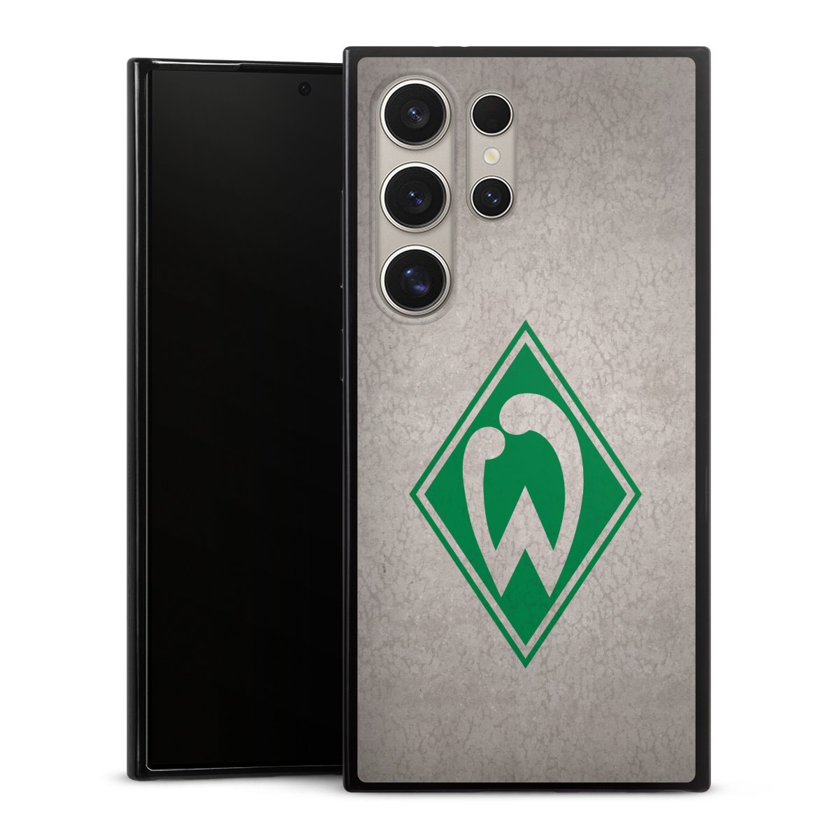 Galaxy S24 Ultra Handy Slim Case extra dünn Silikon Handyhülle schwarz Hülle Sv Werder Bremen Concrete Official Licensed Product Silikon Slim Case