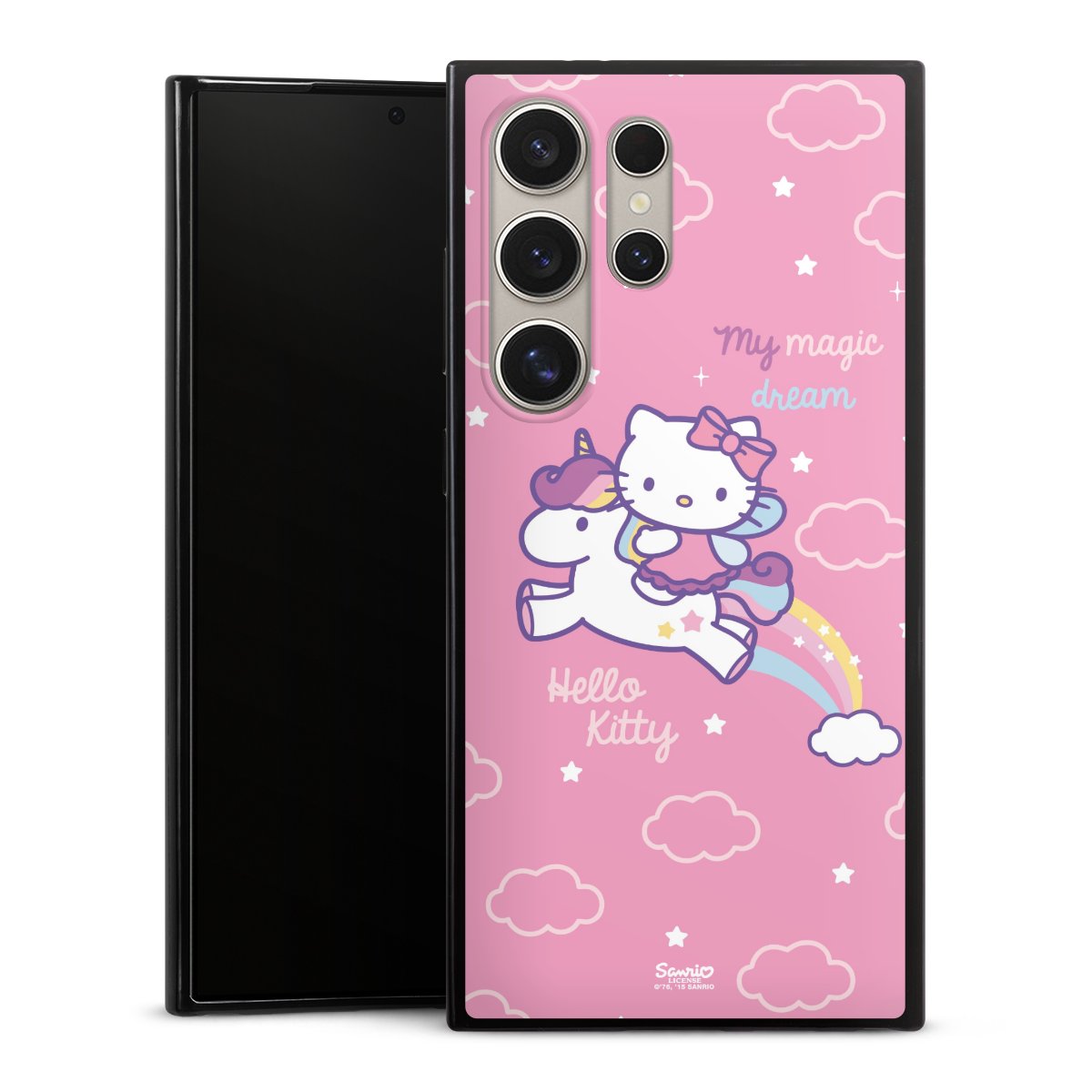 Galaxy S24 Ultra Handy Slim Case extra dünn Silikon Handyhülle schwarz Hülle Einhorn Official Licensed Product Hello Kitty Silikon Slim Case