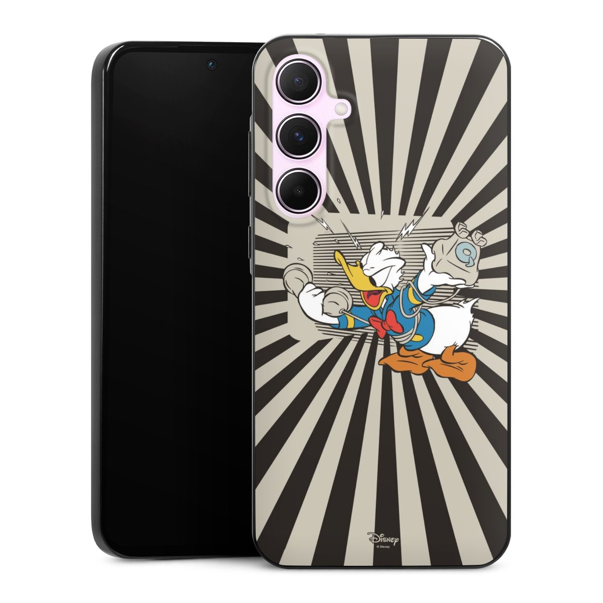 Galaxy A55 5G Handy Slim Case extra dünn Silikon Handyhülle schwarz Hülle Donald Duck Disney Official Licensed Product Silikon Slim Case