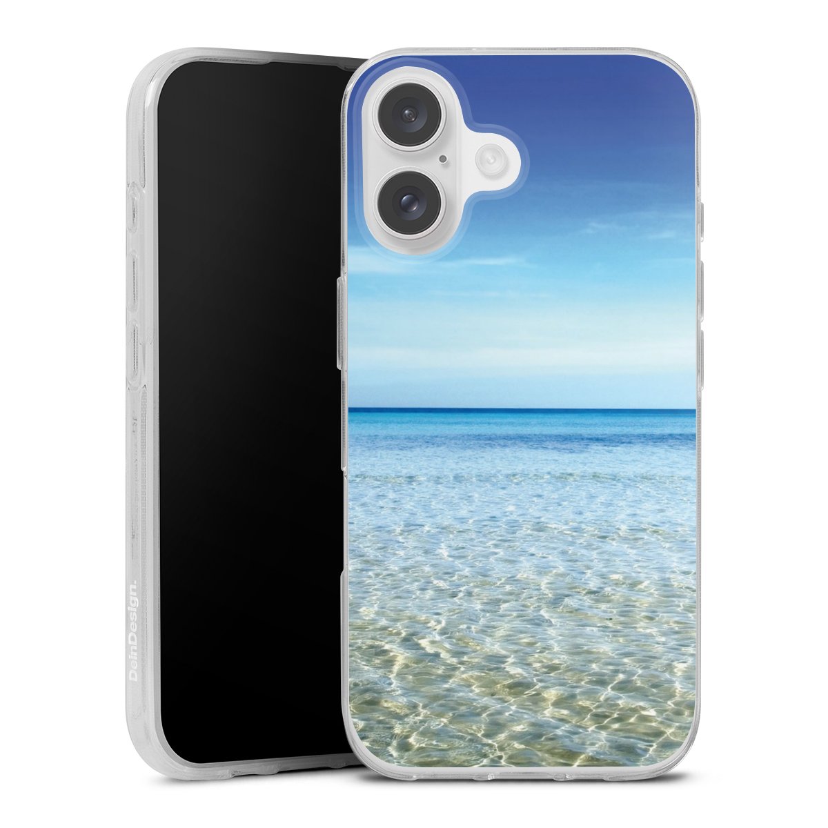 iPhone 16 Handy Silikon Hülle Case transparent Handyhülle Urlaub Sky Ocean Silikon Case