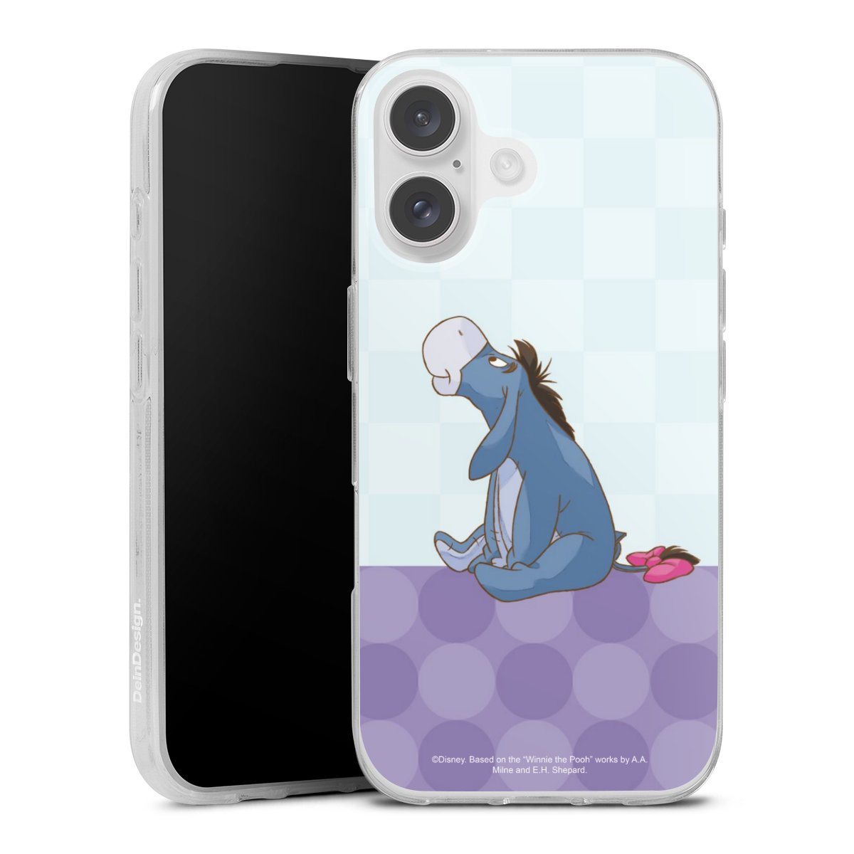 iPhone 16 Handy Silikon Hülle Case transparent Handyhülle Disney Donkey Winnie The Pooh Silikon Case