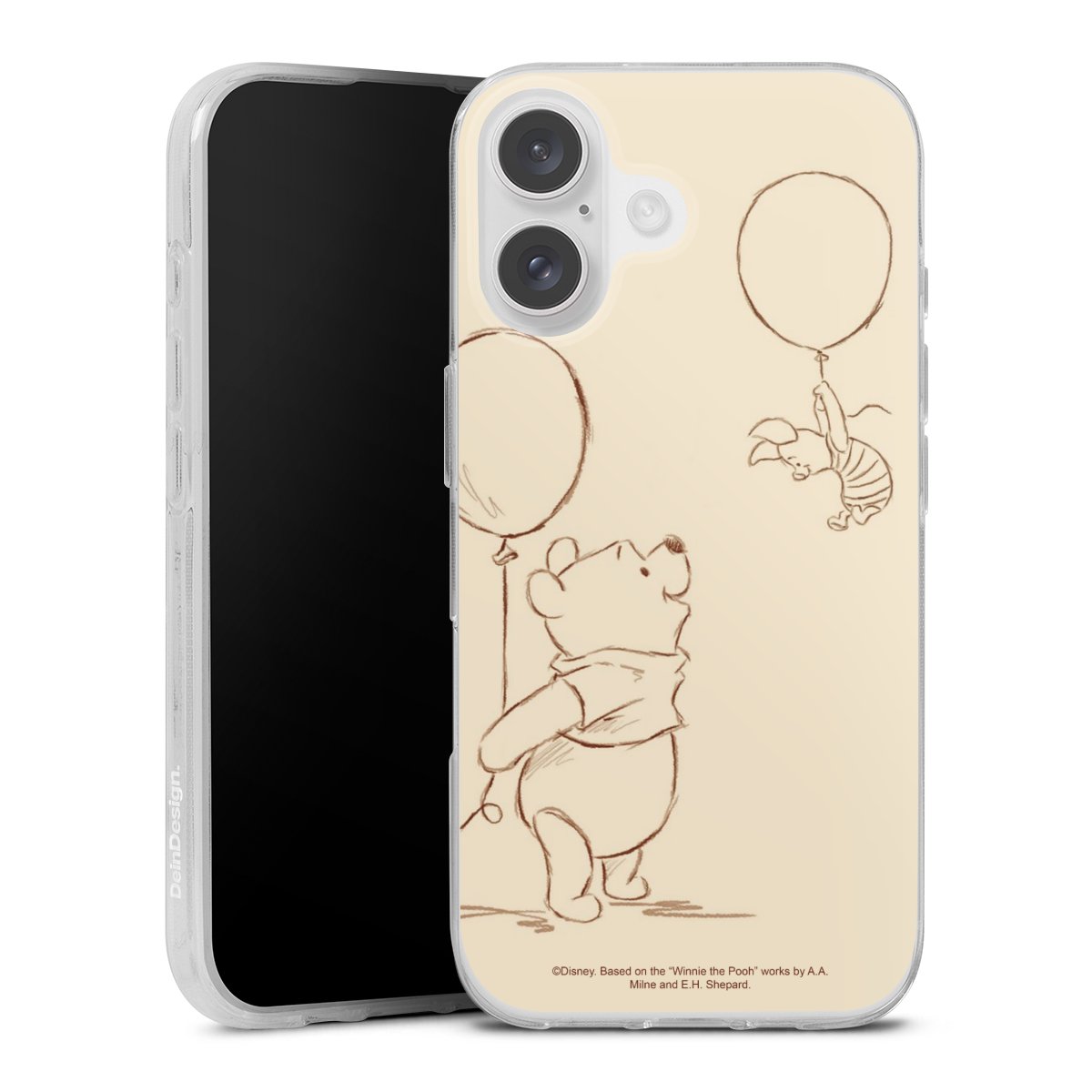 iPhone 16 Handy Silikon Hülle Case transparent Handyhülle Official Licensed Product Winnie The Pooh Disney Silikon Case