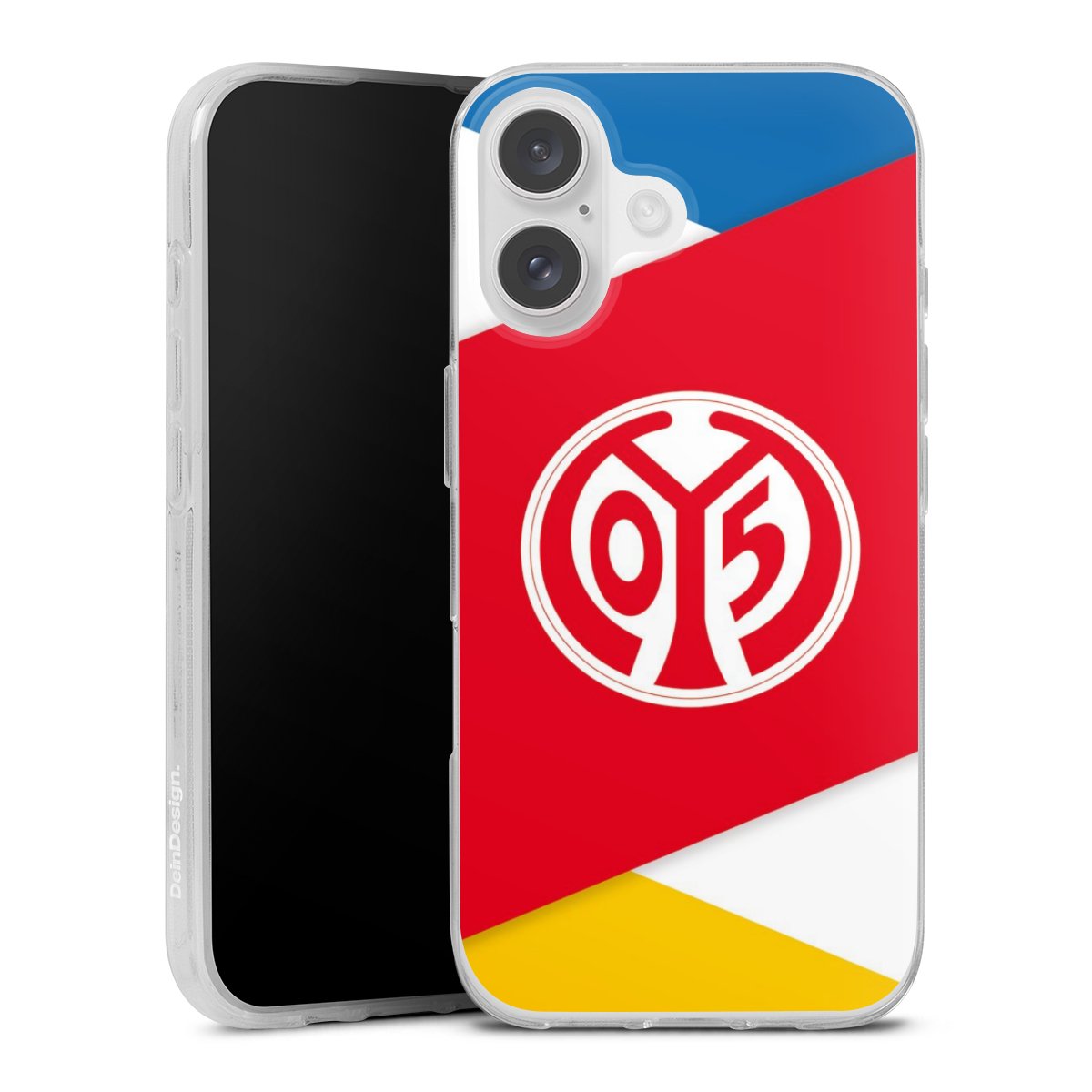 iPhone 16 Handy Silikon Hülle Case transparent Handyhülle Official Licensed Product Soccer 1. Fsv Mainz 05 E.V. Silikon Case