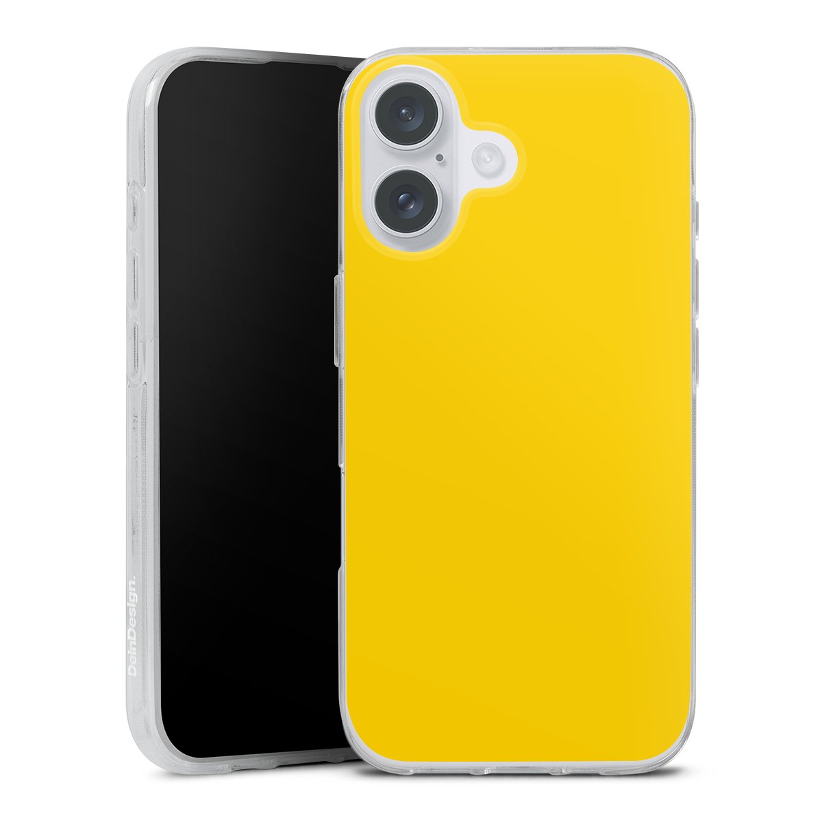 iPhone 16 Plus Handy Silikon Hülle Case transparent Handyhülle Yellow Unicoloured Colour Silikon Case