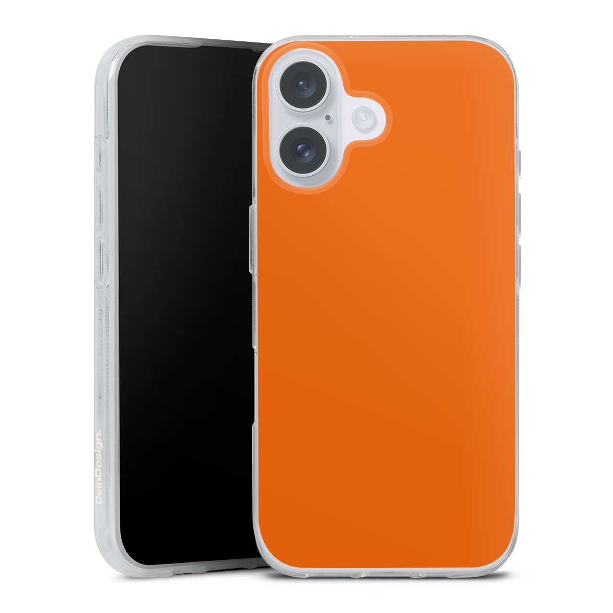 iPhone 16 Plus Handy Silikon Hülle Case transparent Handyhülle Orange Colour Unicoloured Silikon Case