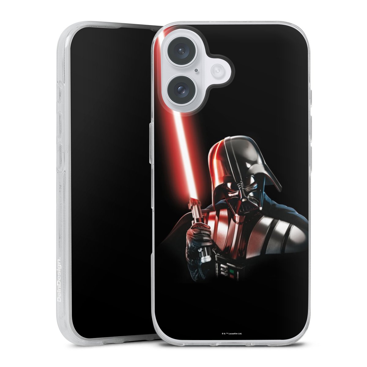 iPhone 16 Plus Handy Silikon Hülle Case transparent Handyhülle Star Wars Merchandise Darth Vader Silikon Case