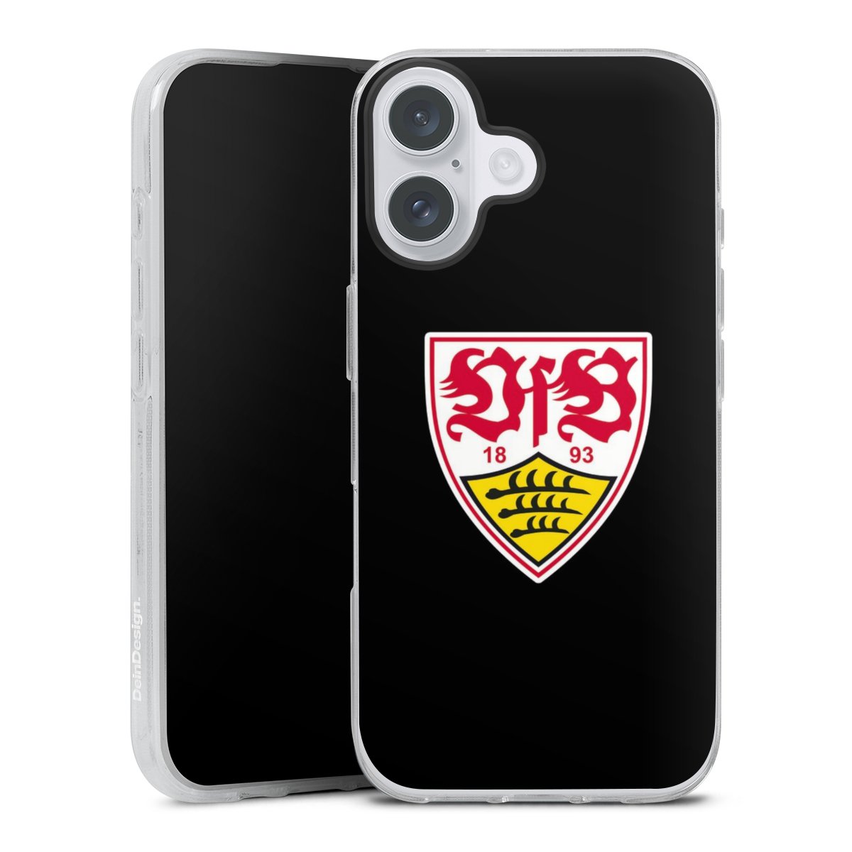 iPhone 16 Plus Handy Silikon Hülle Case transparent Handyhülle Vfb Stuttgart Official Licensed Product Coat Of Arms Silikon Case