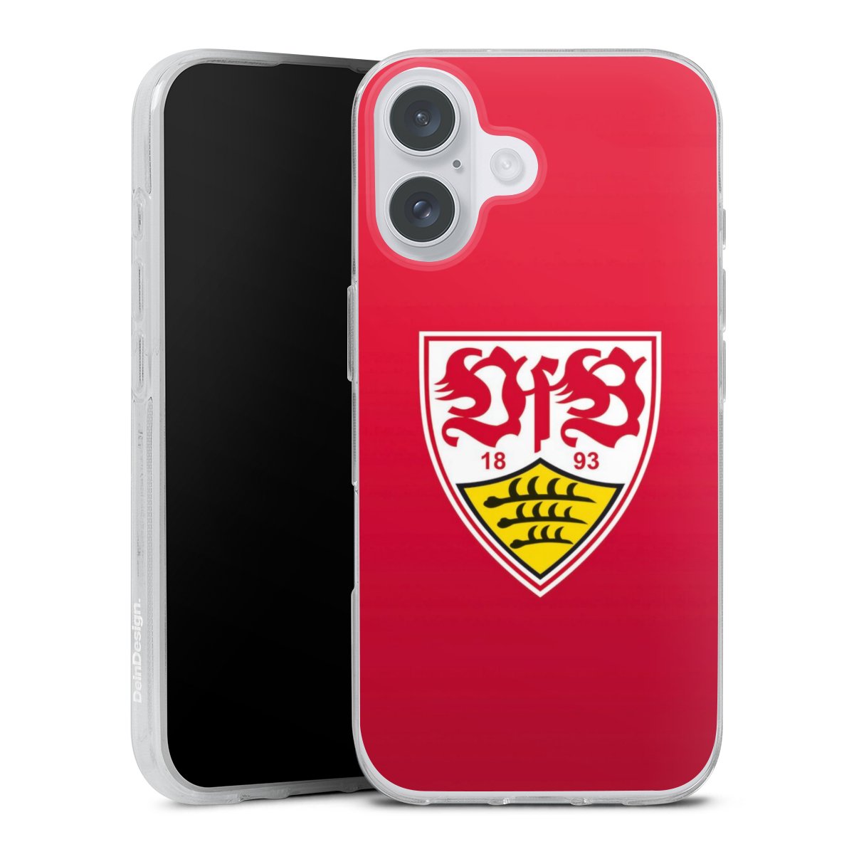 iPhone 16 Plus Handy Silikon Hülle Case transparent Handyhülle Official Licensed Product Vfb Stuttgart Silikon Case