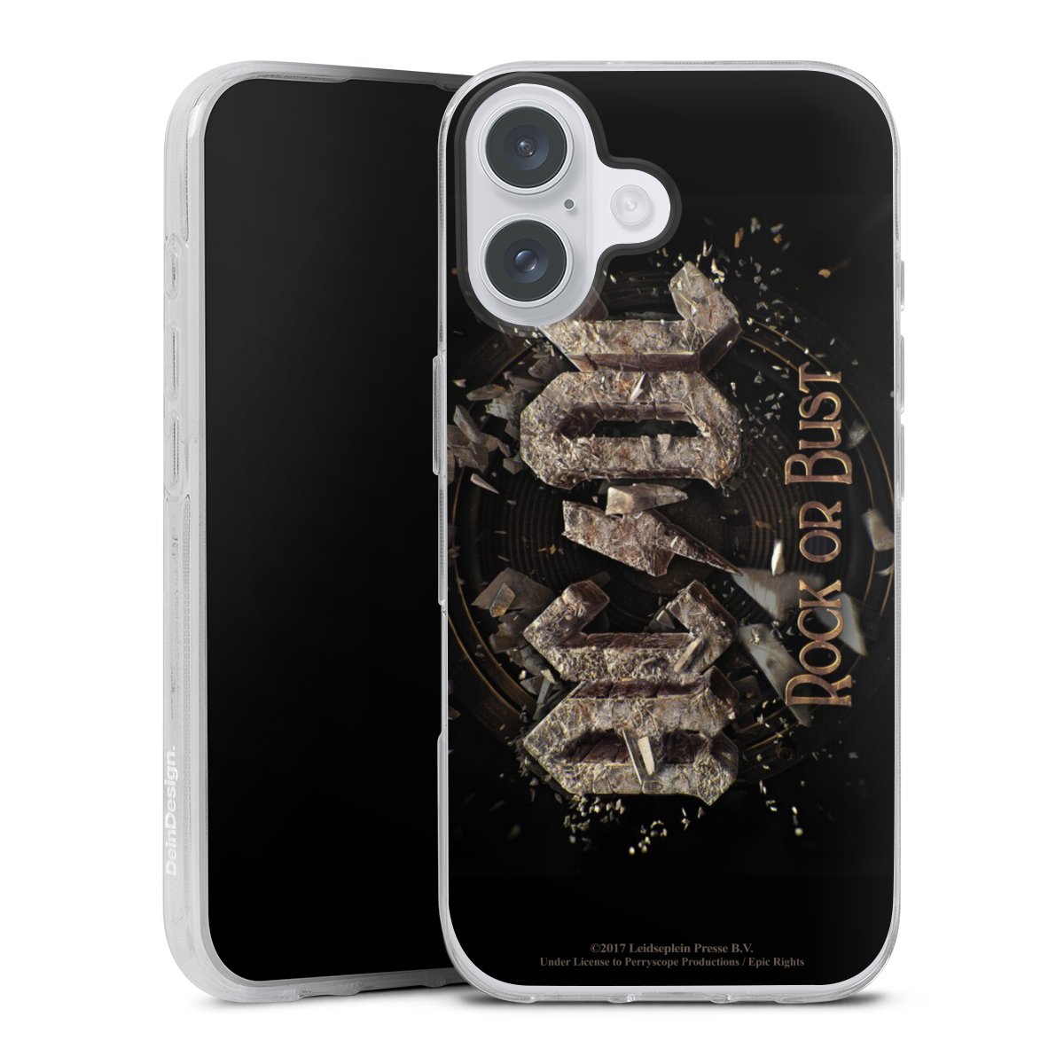 iPhone 16 Plus Handy Silikon Hülle Case transparent Handyhülle Acdc Official Licensed Product Rock Or Bust Silikon Case