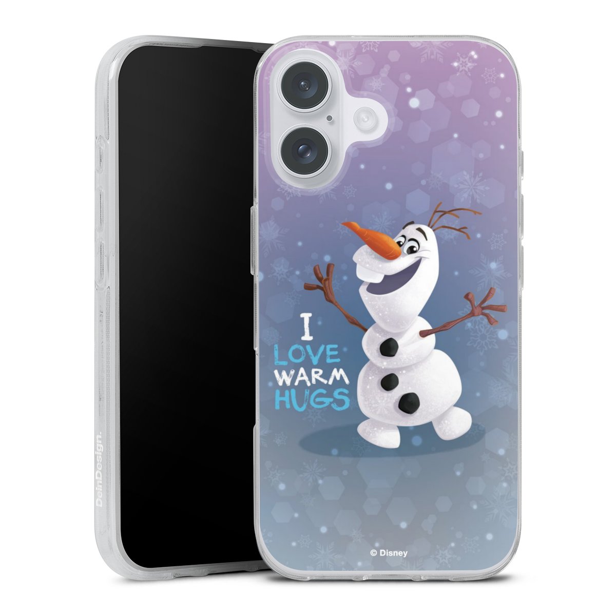 iPhone 16 Plus Handy Silikon Hülle Case transparent Handyhülle Frozen Frozen Olaf Official Licensed Product Silikon Case