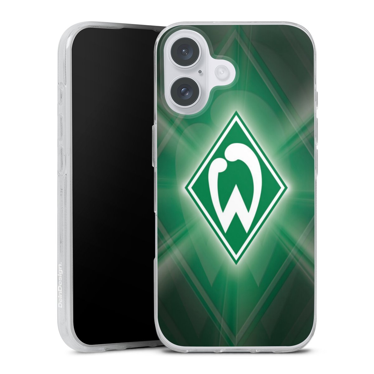 iPhone 16 Plus Handy Silikon Hülle Case transparent Handyhülle Sv Werder Bremen Official Licensed Product Coat Of Arms Silikon Case