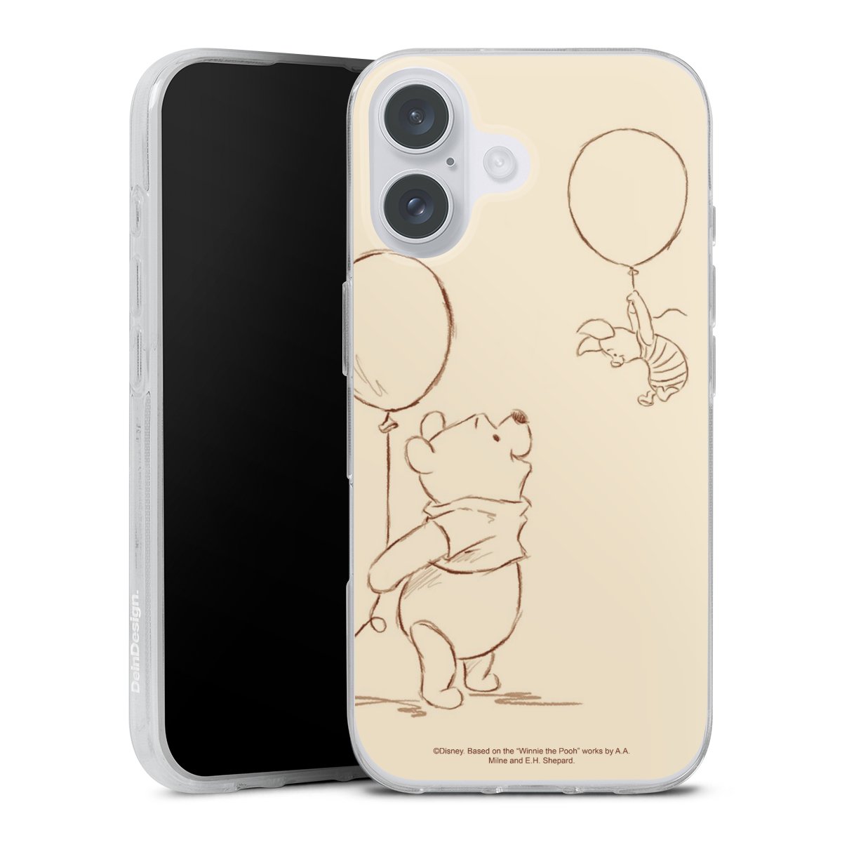 iPhone 16 Plus Handy Silikon Hülle Case transparent Handyhülle Official Licensed Product Winnie The Pooh Disney Silikon Case