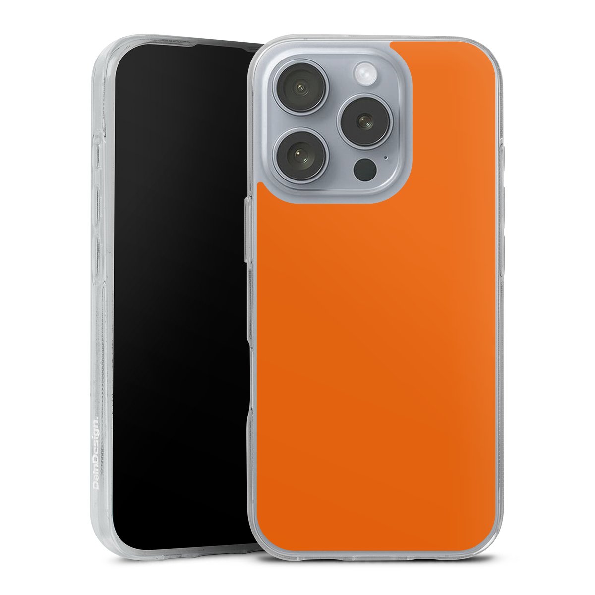 iPhone 16 Pro Handy Silikon Hülle Case transparent Handyhülle Orange Colour Unicoloured Silikon Case