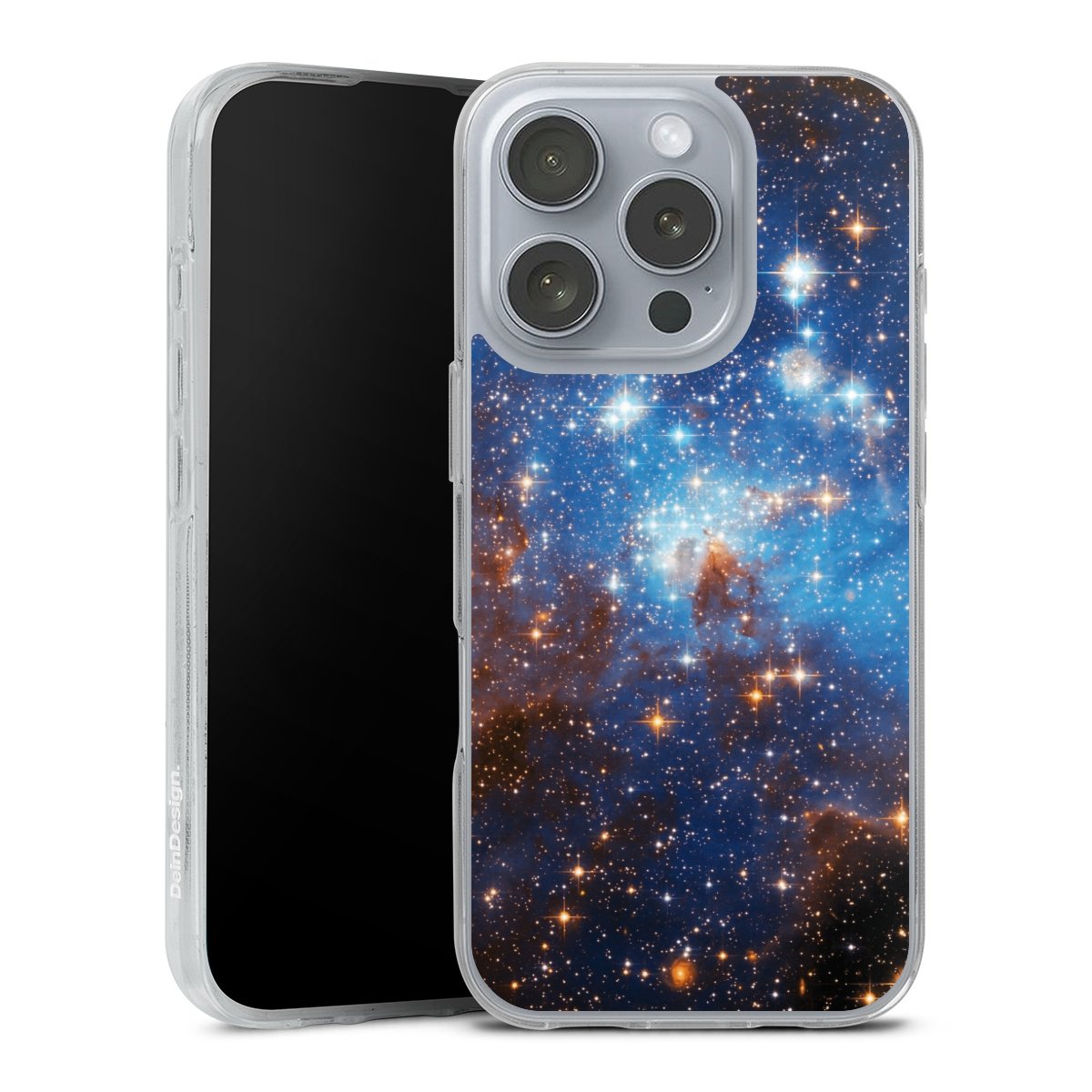 iPhone 16 Pro Handy Silikon Hülle Case transparent Handyhülle Star Weltall Galaxy Silikon Case