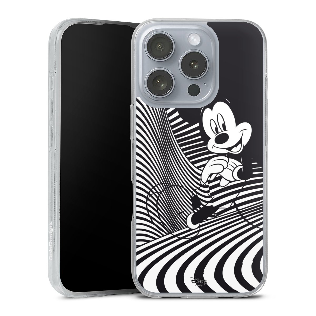 iPhone 16 Pro Handy Silikon Hülle Case transparent Handyhülle Disney Official Licensed Product Mickey Mouse Silikon Case