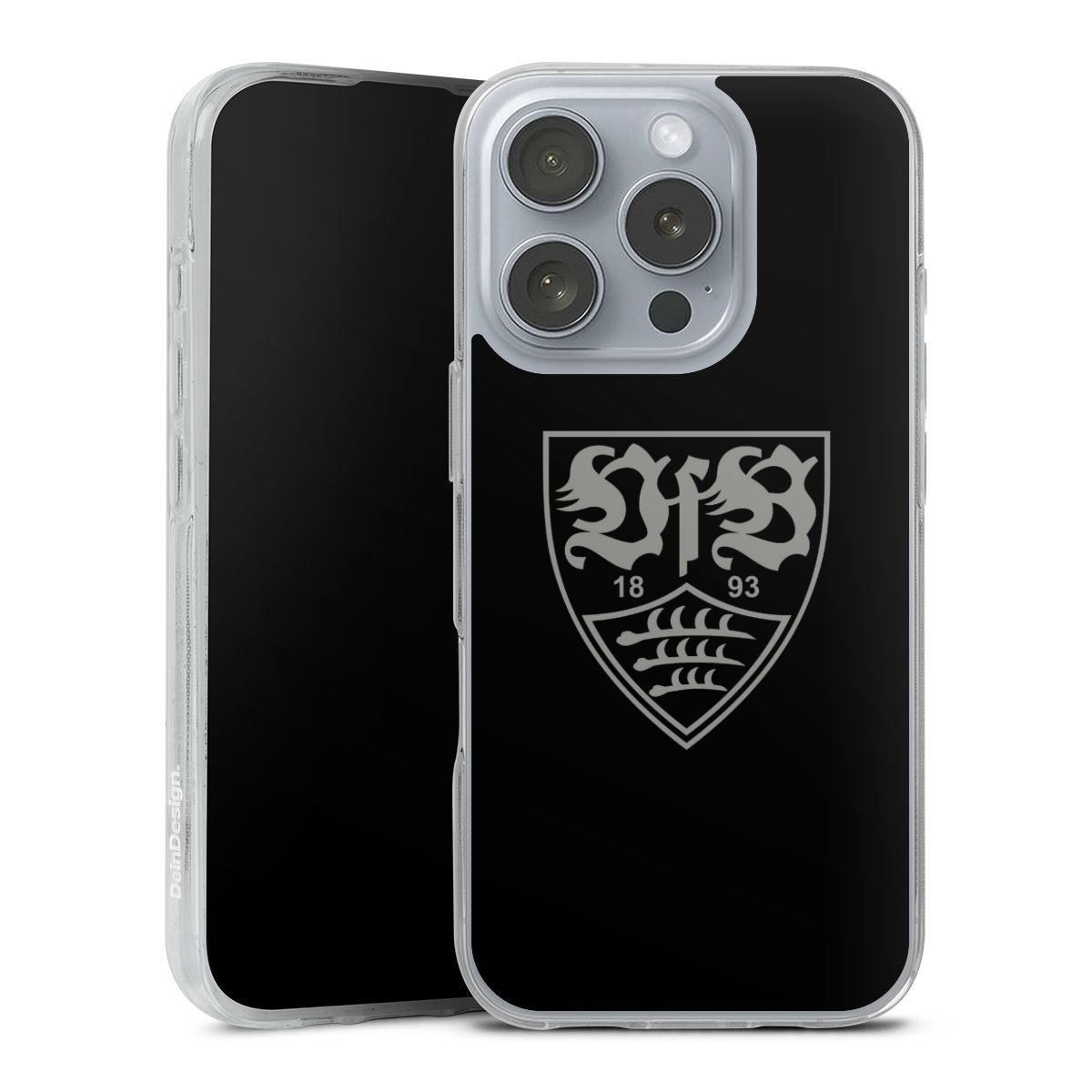 iPhone 16 Pro Handy Silikon Hülle Case transparent Handyhülle Official Licensed Product Vfb Stuttgart Silikon Case