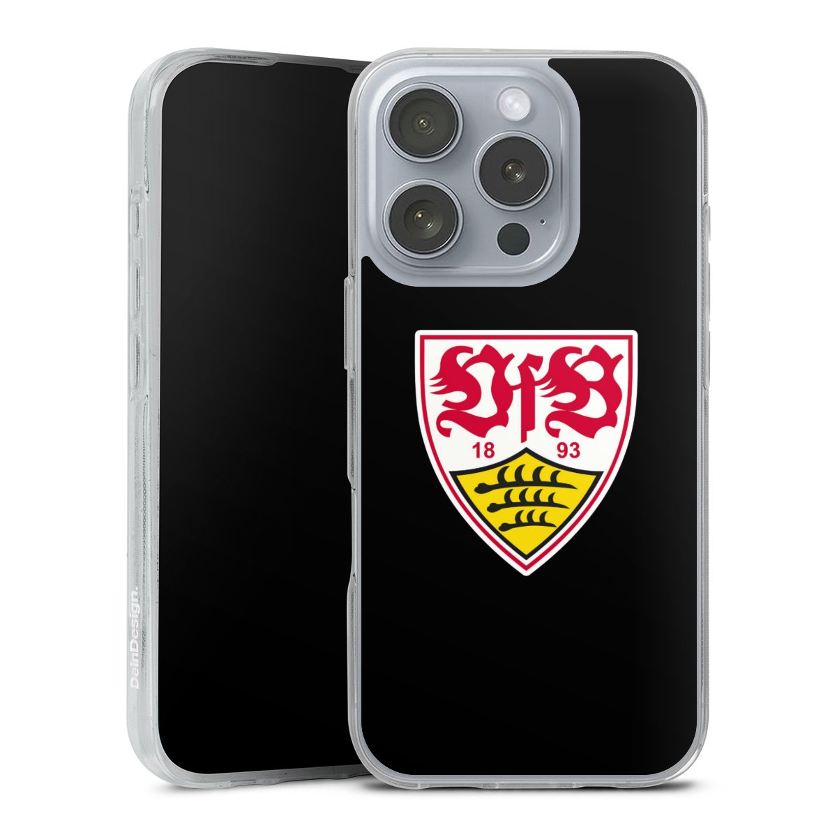 iPhone 16 Pro Handy Silikon Hülle Case transparent Handyhülle Vfb Stuttgart Official Licensed Product Coat Of Arms Silikon Case