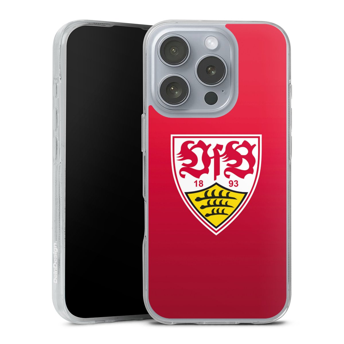 iPhone 16 Pro Handy Silikon Hülle Case transparent Handyhülle Official Licensed Product Vfb Stuttgart Silikon Case