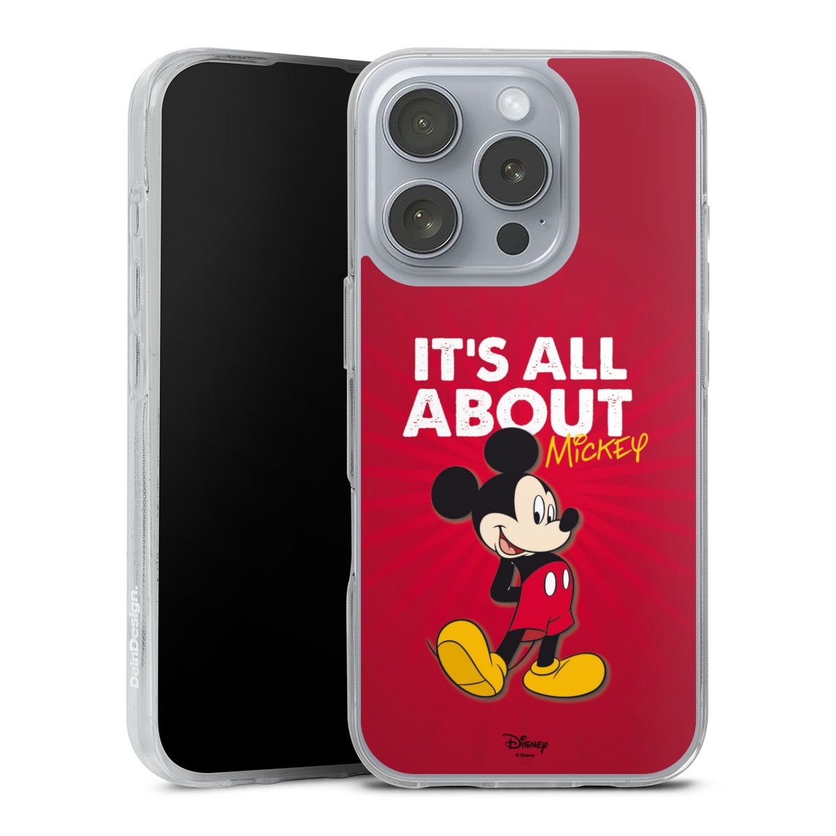 iPhone 16 Pro Handy Silikon Hülle Case transparent Handyhülle Mouse Disney Official Licensed Product Silikon Case