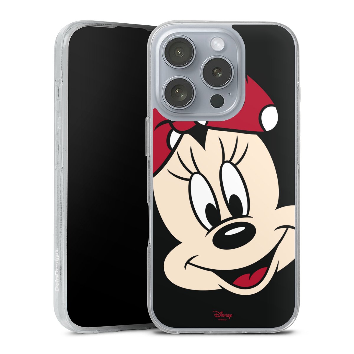 iPhone 16 Pro Handy Silikon Hülle Case transparent Handyhülle Minnie Mouse Official Licensed Product Disney Silikon Case