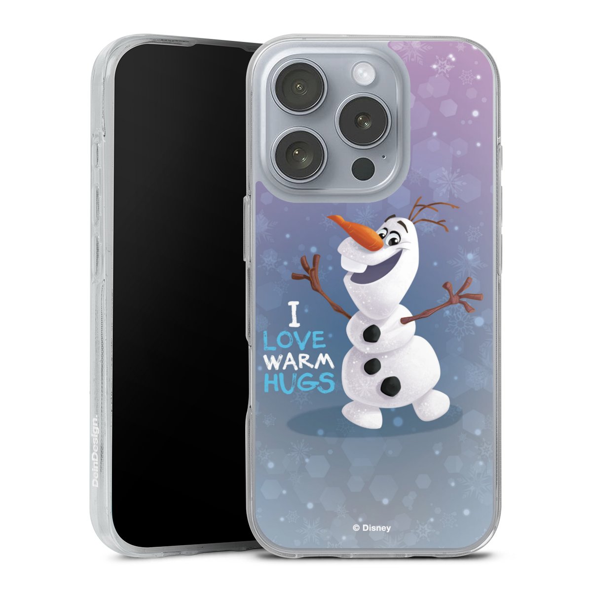 iPhone 16 Pro Handy Silikon Hülle Case transparent Handyhülle Frozen Frozen Olaf Official Licensed Product Silikon Case