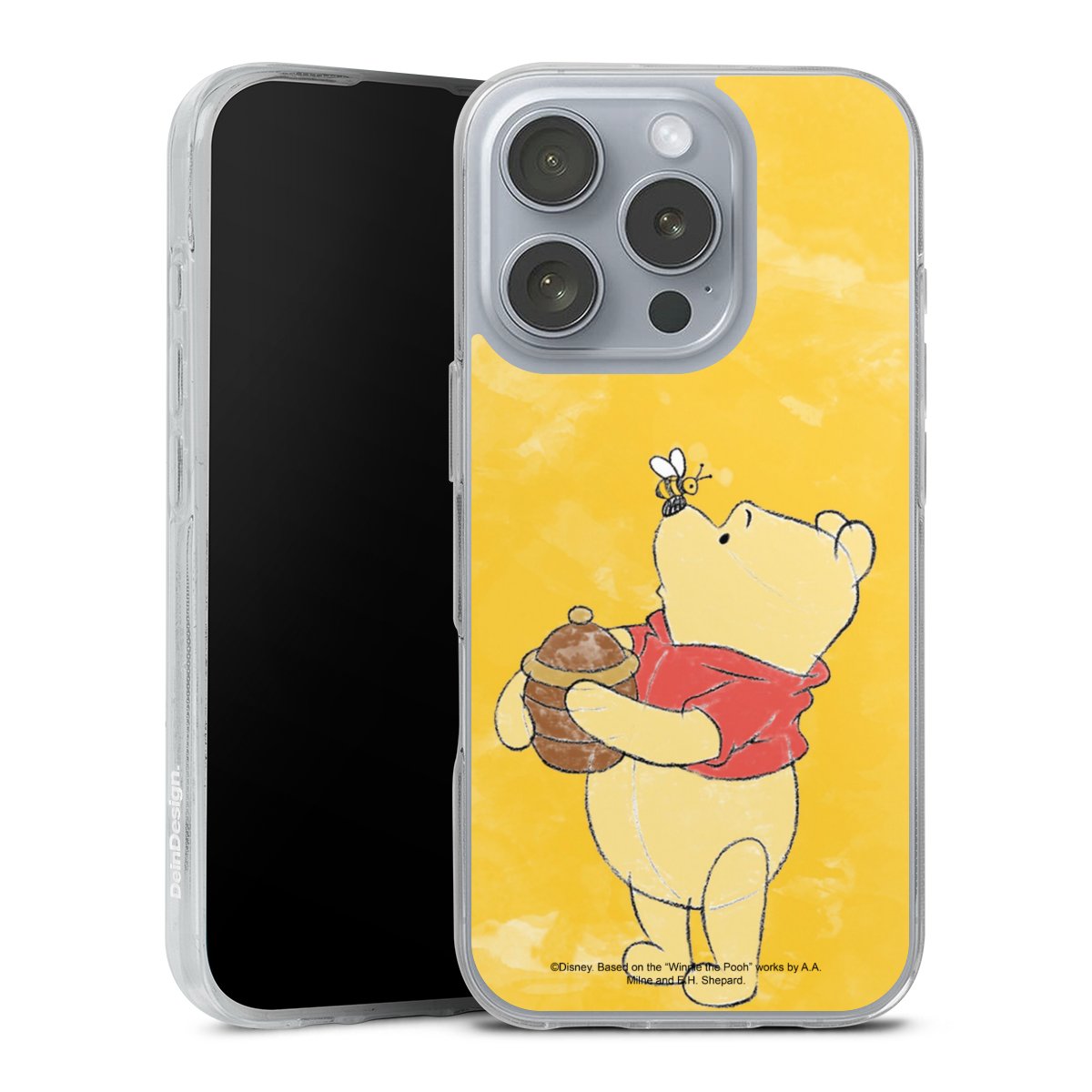 iPhone 16 Pro Handy Silikon Hülle Case transparent Handyhülle Official Licensed Product Winnie The Pooh Disney Silikon Case