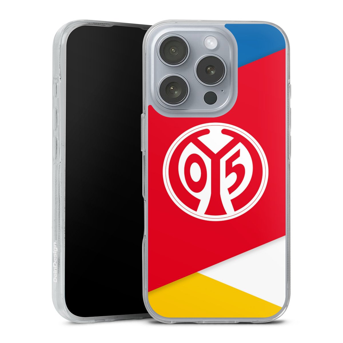 iPhone 16 Pro Handy Silikon Hülle Case transparent Handyhülle Official Licensed Product Soccer 1. Fsv Mainz 05 E.V. Silikon Case