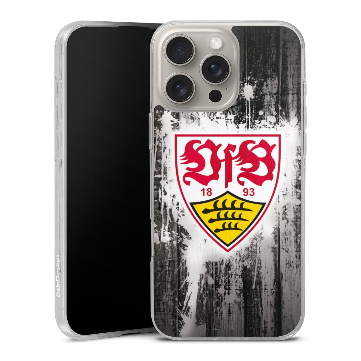 iPhone 16 Pro Max Handy Silikon Hülle Case transparent Handyhülle Vfb Stuttgart Official Licensed Product Silikon Case