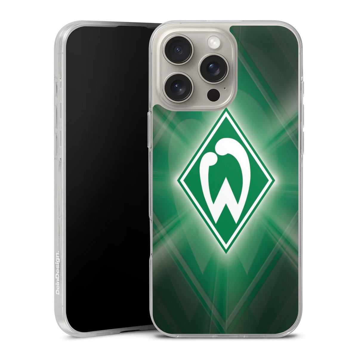 iPhone 16 Pro Max Handy Silikon Hülle Case transparent Handyhülle Sv Werder Bremen Official Licensed Product Coat Of Arms Silikon Case