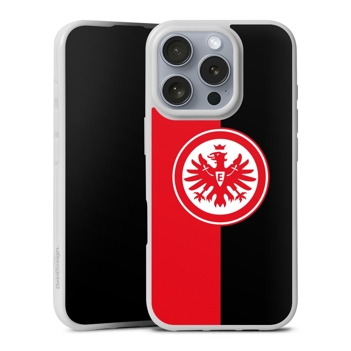 iPhone 16 Pro Handy Silikon Hülle Case weiß Handyhülle Official Licensed Product Eintracht Frankfurt Sge Silikon Case