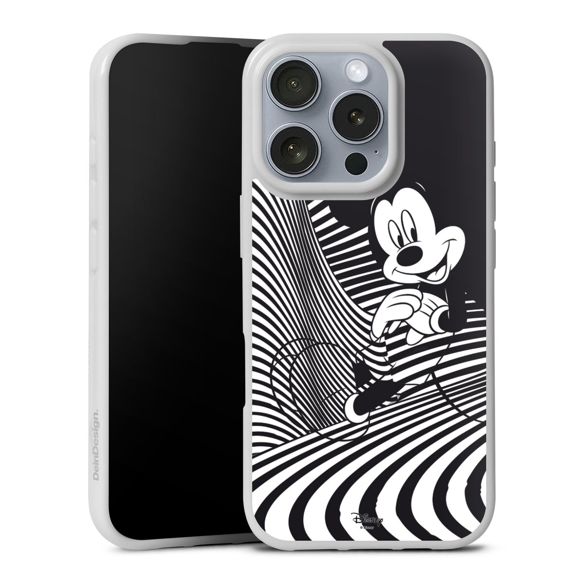 iPhone 16 Pro Handy Silikon Hülle Case weiß Handyhülle Disney Official Licensed Product Mickey Mouse Silikon Case