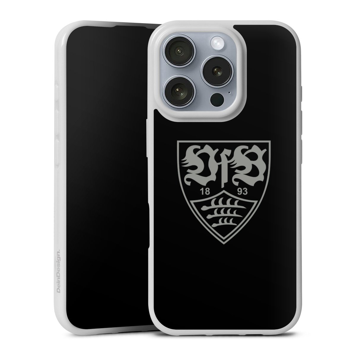 iPhone 16 Pro Handy Silikon Hülle Case weiß Handyhülle Official Licensed Product Vfb Stuttgart Silikon Case