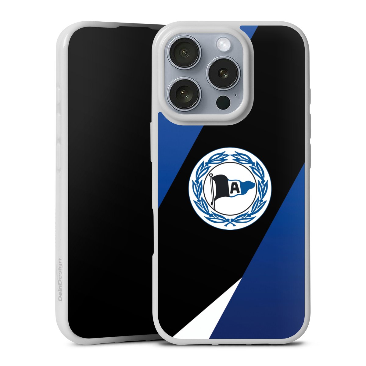 iPhone 16 Pro Handy Silikon Hülle Case weiß Handyhülle Official Licensed Product Arminia Bielefeld Dsc Silikon Case