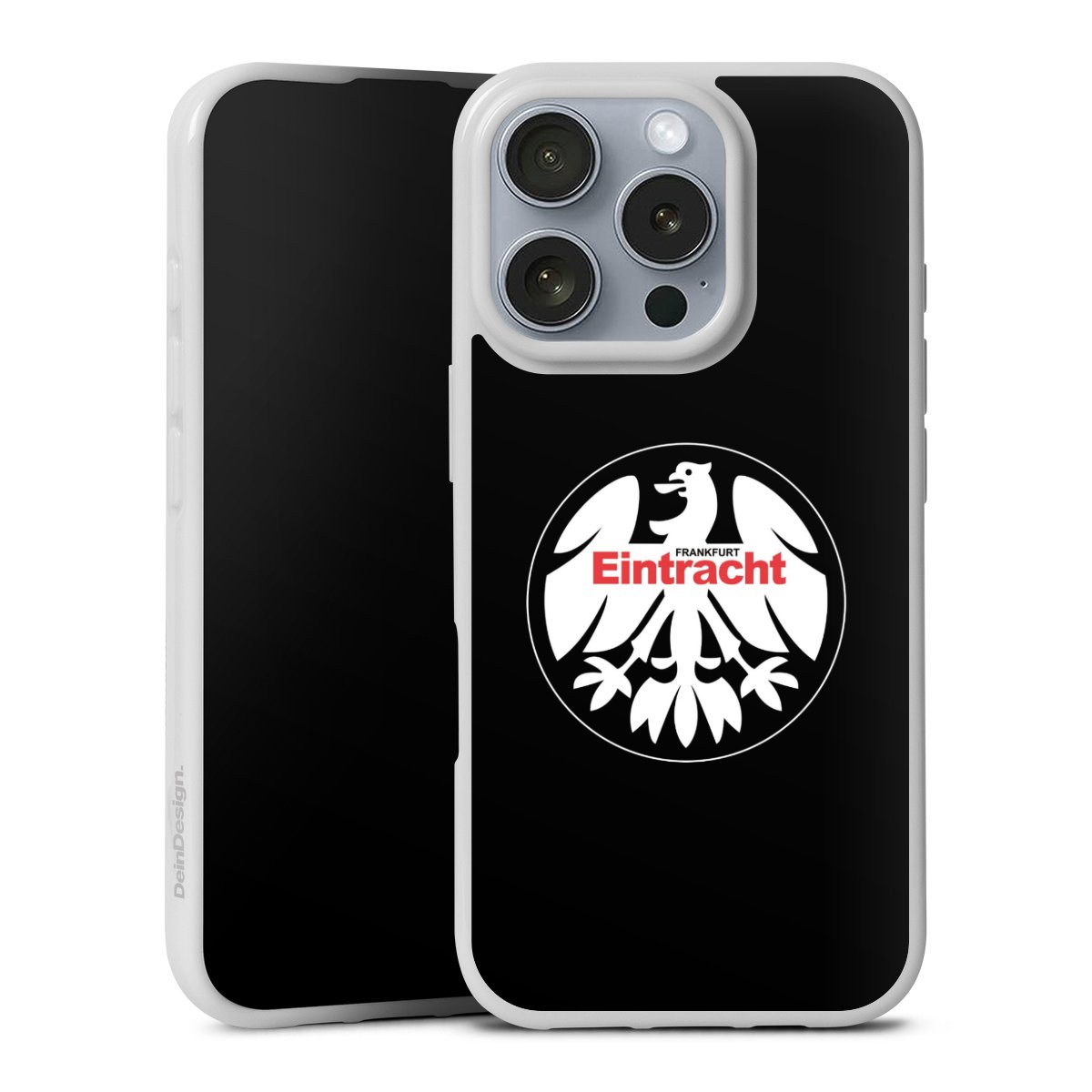 iPhone 16 Pro Handy Silikon Hülle Case weiß Handyhülle Official Licensed Product Eintracht Frankfurt Sge Silikon Case