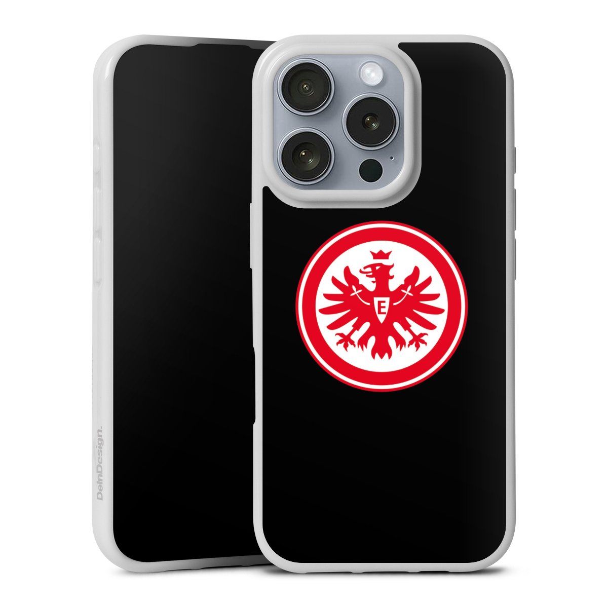 iPhone 16 Pro Handy Silikon Hülle Case weiß Handyhülle Eintracht Frankfurt Sge Eagle Silikon Case