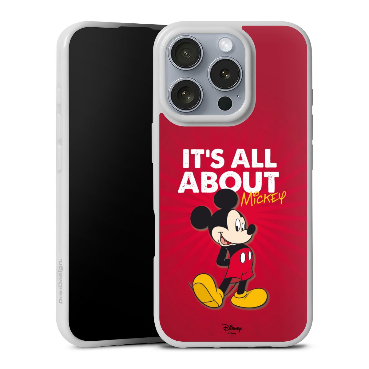 iPhone 16 Pro Handy Silikon Hülle Case weiß Handyhülle Mouse Disney Official Licensed Product Silikon Case