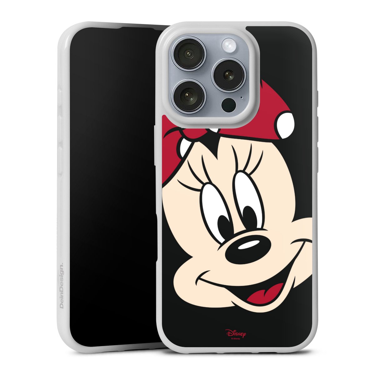 iPhone 16 Pro Handy Silikon Hülle Case weiß Handyhülle Minnie Mouse Official Licensed Product Disney Silikon Case