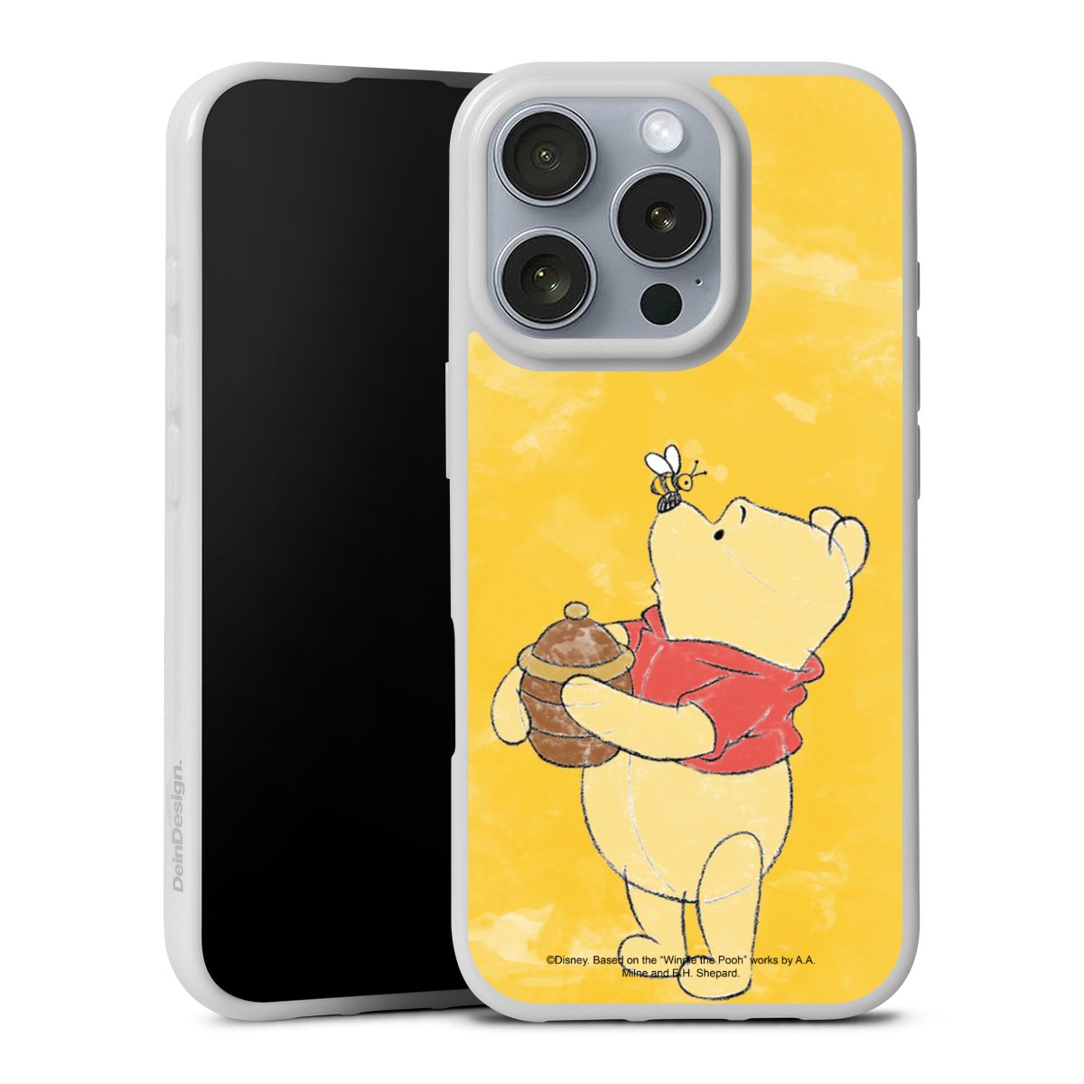 iPhone 16 Pro Handy Silikon Hülle Case weiß Handyhülle Official Licensed Product Winnie The Pooh Disney Silikon Case