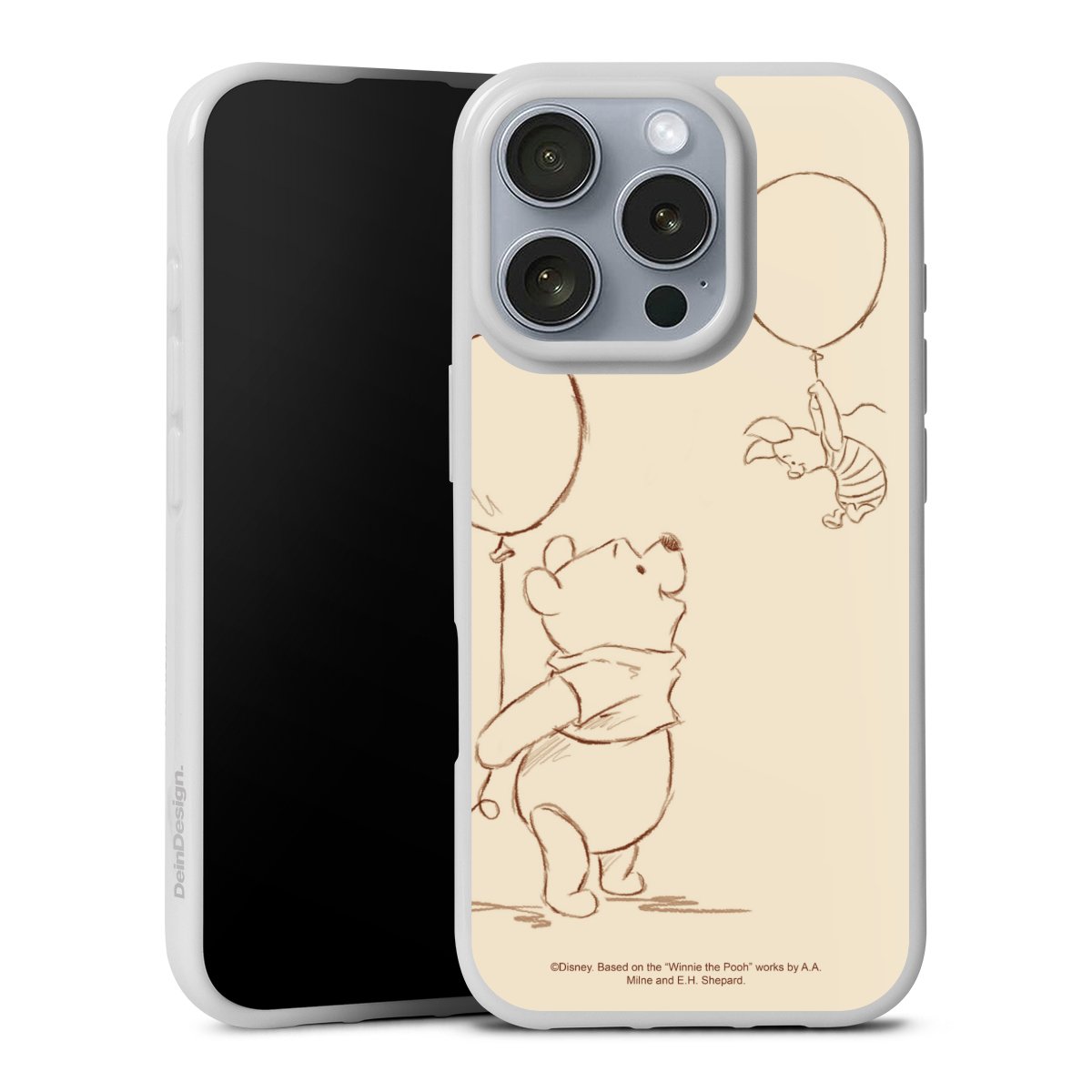 iPhone 16 Pro Handy Silikon Hülle Case weiß Handyhülle Official Licensed Product Winnie The Pooh Disney Silikon Case