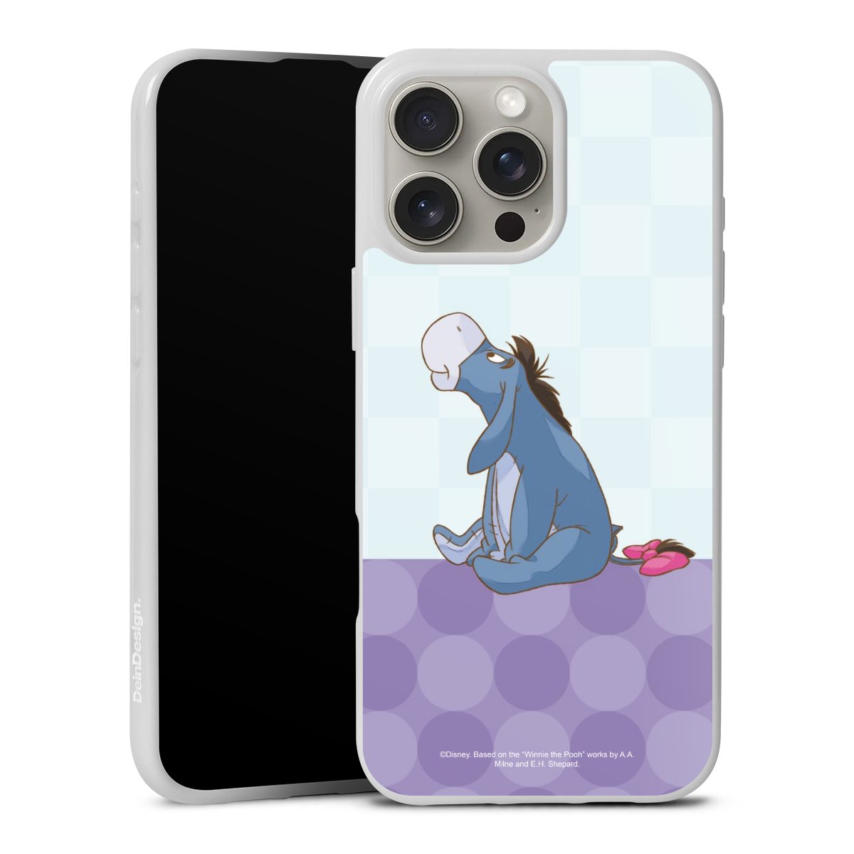 iPhone 16 Pro Max Handy Silikon Hülle Case weiß Handyhülle Disney Donkey Winnie The Pooh Silikon Case