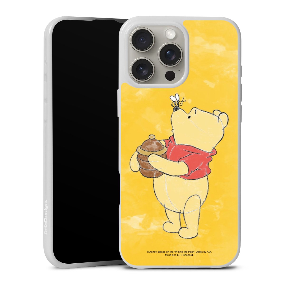 iPhone 16 Pro Max Handy Silikon Hülle Case weiß Handyhülle Official Licensed Product Winnie The Pooh Disney Silikon Case