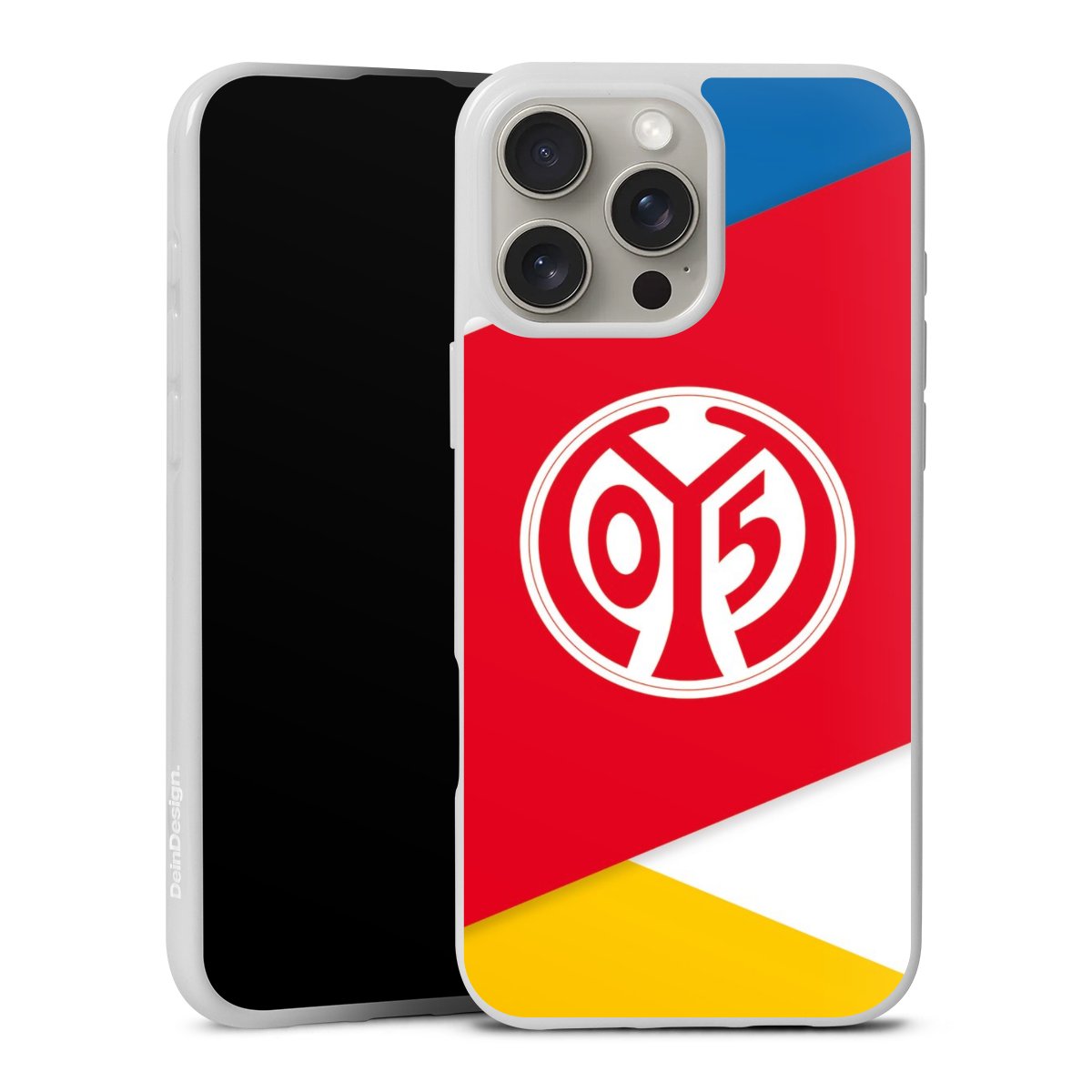 iPhone 16 Pro Max Handy Silikon Hülle Case weiß Handyhülle Official Licensed Product Soccer 1. Fsv Mainz 05 E.V. Silikon Case