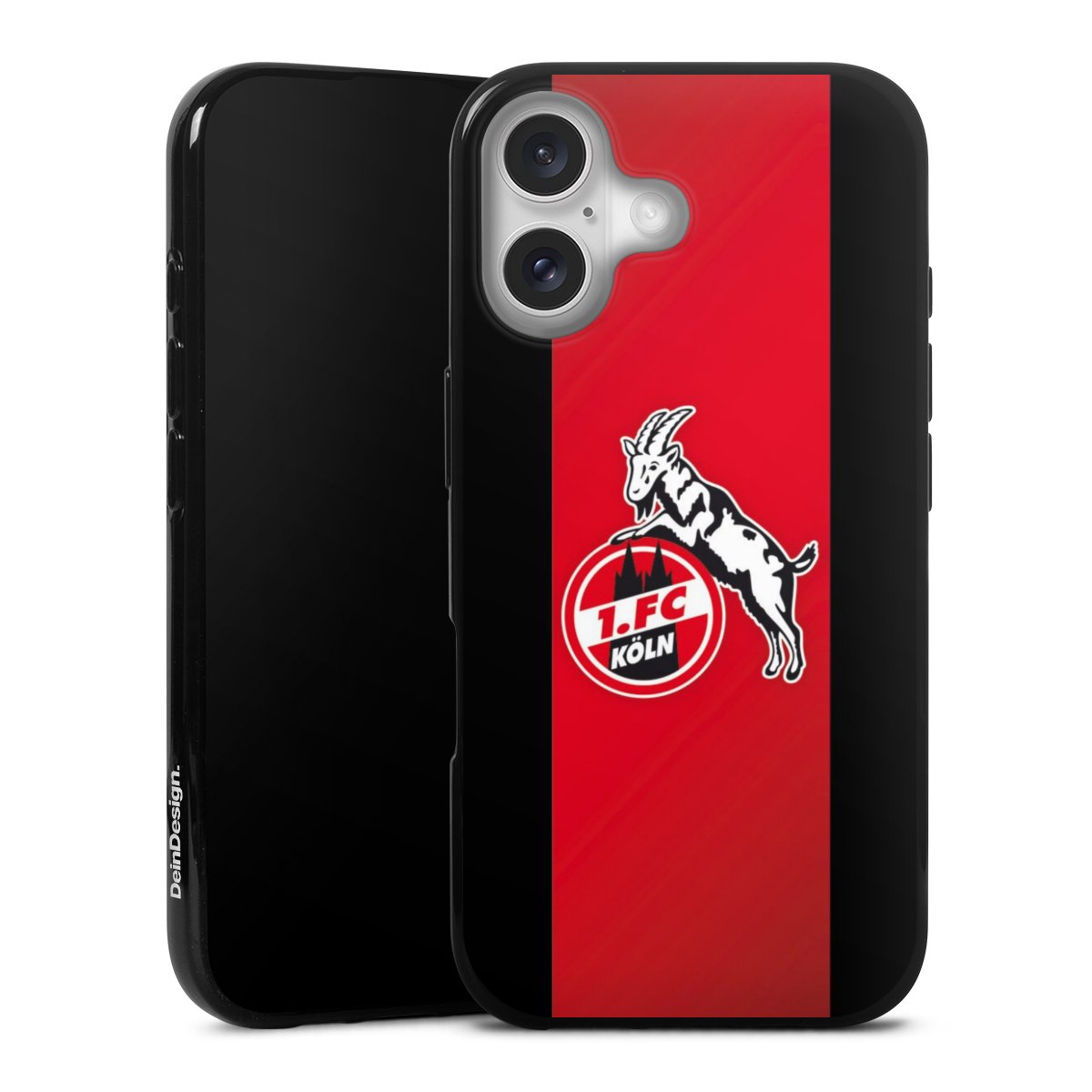 iPhone 16 Handy Silikon Hülle Case schwarz Handyhülle Official Licensed Product Billy Goat Hennes 1. Fc Köln