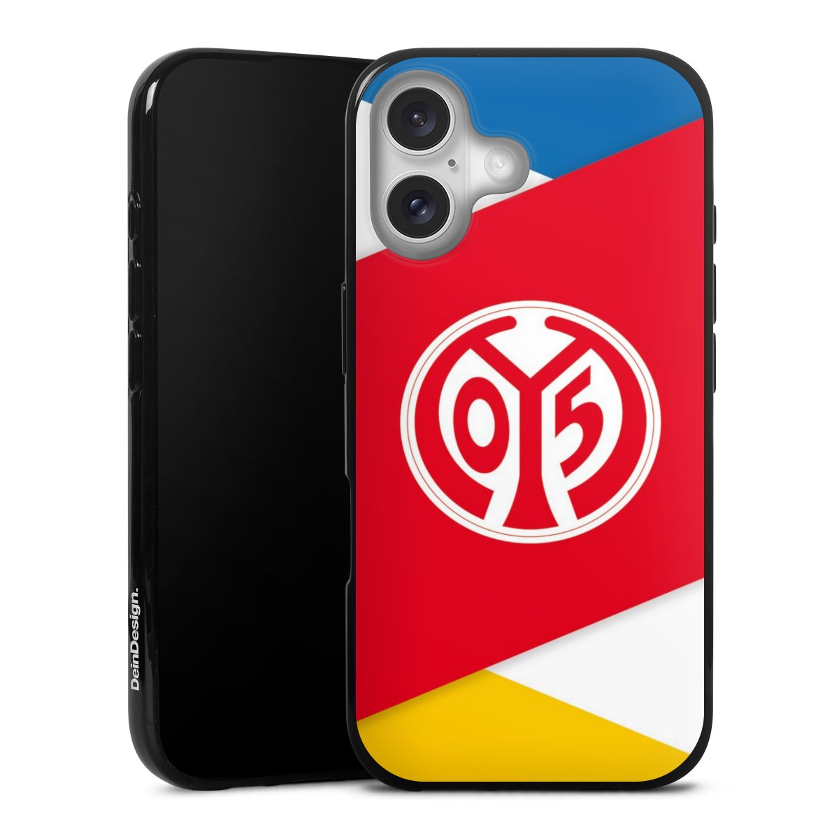 iPhone 16 Handy Silikon Hülle Case schwarz Handyhülle Official Licensed Product Soccer 1. Fsv Mainz 05 E.V.