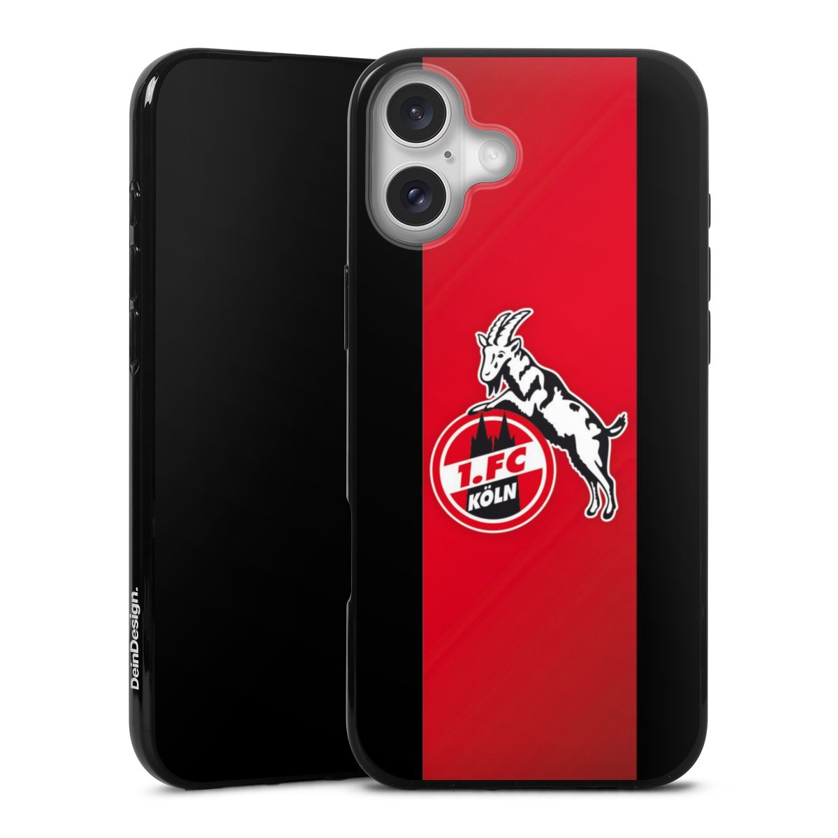 iPhone 16 Plus Handy Silikon Hülle Case schwarz Handyhülle Official Licensed Product 1. Fc Köln Billy Goat Hennes